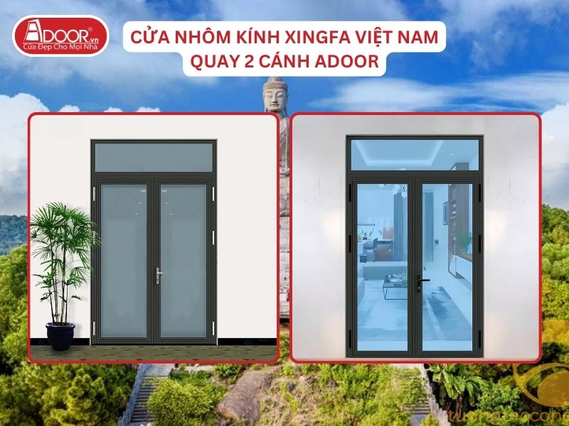 Cửa Mở Quay 2 Cánh Nhôm Kính Xingfa Tại Bắc Ninh Hệ Việt Nam Adoor Cửa Mở Quay 2 Cánh Nhôm Kính Xingfa Tại Bắc Ninh Hệ Việt Nam Adoor