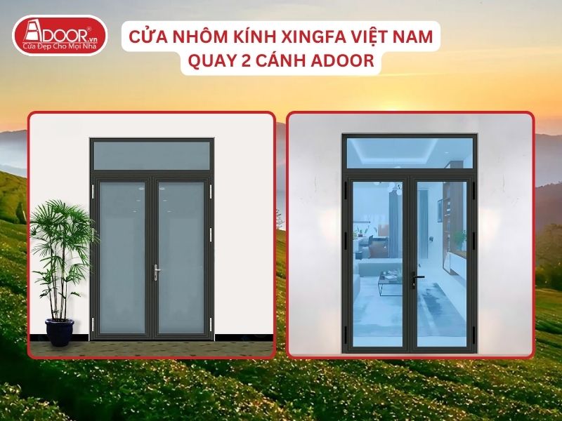 Cửa Mở Quay 2 Cánh Nhôm Kính Xingfa Tại Lâm Đồng Hệ Việt Nam Adoor Cửa Mở Quay 2 Cánh Nhôm Kính Xingfa Tại Lâm Đồng Hệ Việt Nam Adoor
