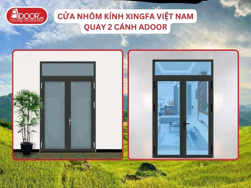 Cửa Mở Quay 2 Cánh Nhôm Kính Xingfa Tại Thanh Hóa Hệ Việt Nam Adoor Cửa Mở Quay 2 Cánh Nhôm Kính Xingfa Tại Thanh Hóa Hệ Việt Nam Adoor