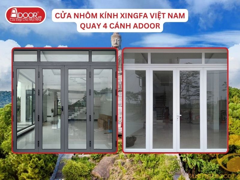 Cửa Mở Quay 4 Cánh Nhôm Kính Xingfa Tại Bắc Ninh Hệ Việt Nam Adoor Cửa Mở Quay 4 Cánh Nhôm Kính Xingfa Tại Bắc Ninh Hệ Việt Nam Adoor