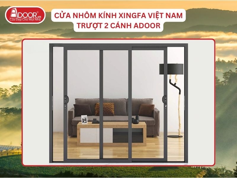 Cửa Mở Trượt 2 Cánh Nhôm Kính Xingfa Tại Bảo Lộc Hệ Việt Nam Adoor