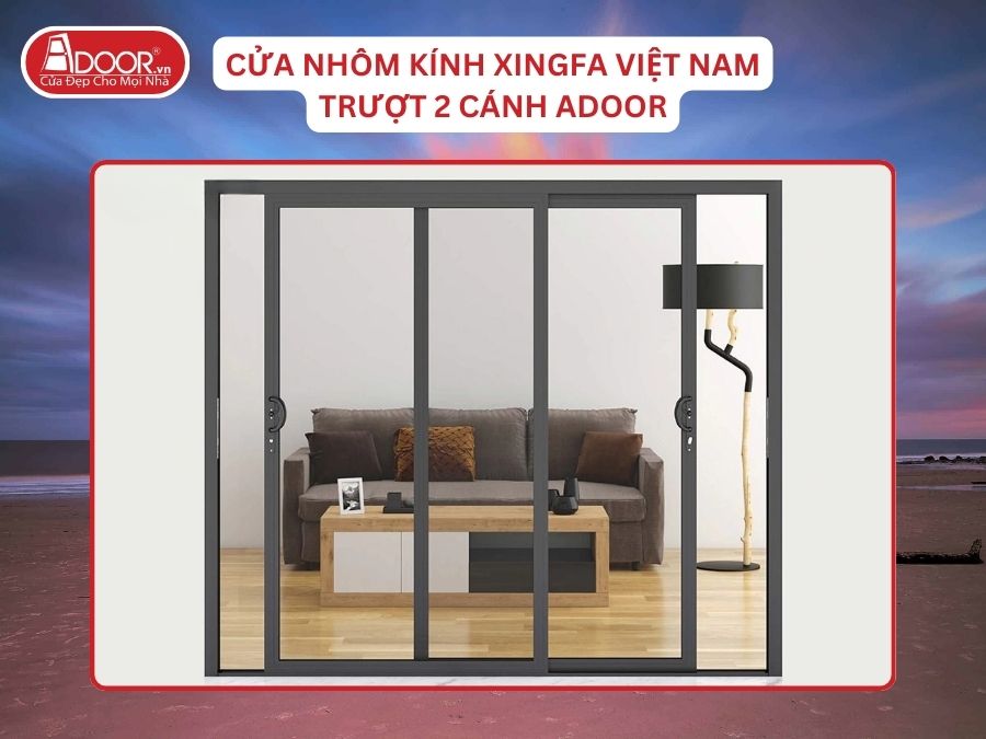 Cửa Mở Trượt 2 Cánh Nhôm Kính Xingfa Tại Cẩm Phả Hệ Việt Nam Adoor