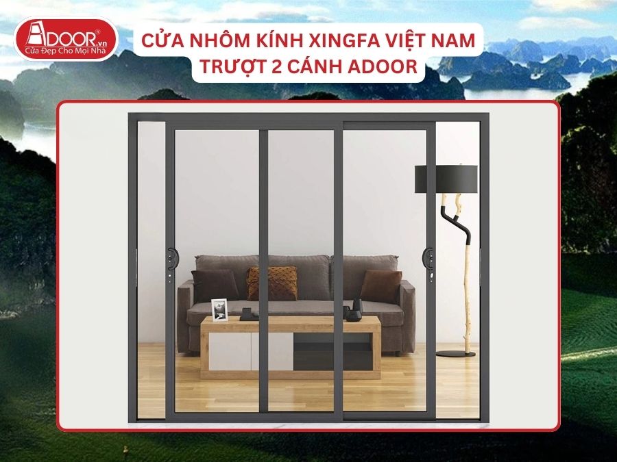 Cửa Mở Trượt 2 Cánh Nhôm Kính Xingfa Tại Hạ Long Hệ Việt Nam Adoor Cửa Mở Trượt 2 Cánh Nhôm Kính Xingfa Tại Hạ Long Hệ Việt Nam Adoor