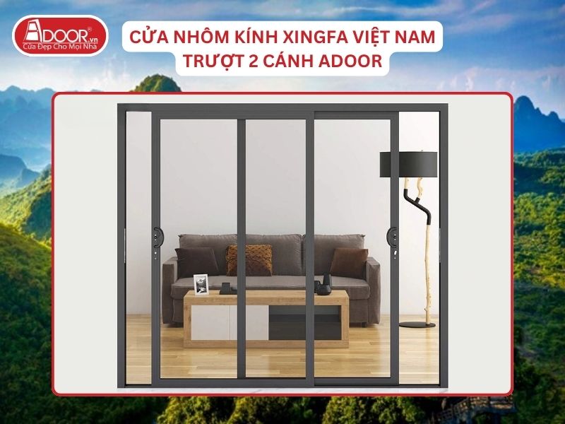 Cửa Mở Trượt 2 Cánh Nhôm Kính Xingfa Tại Hà Nam Hệ Việt Nam Adoor