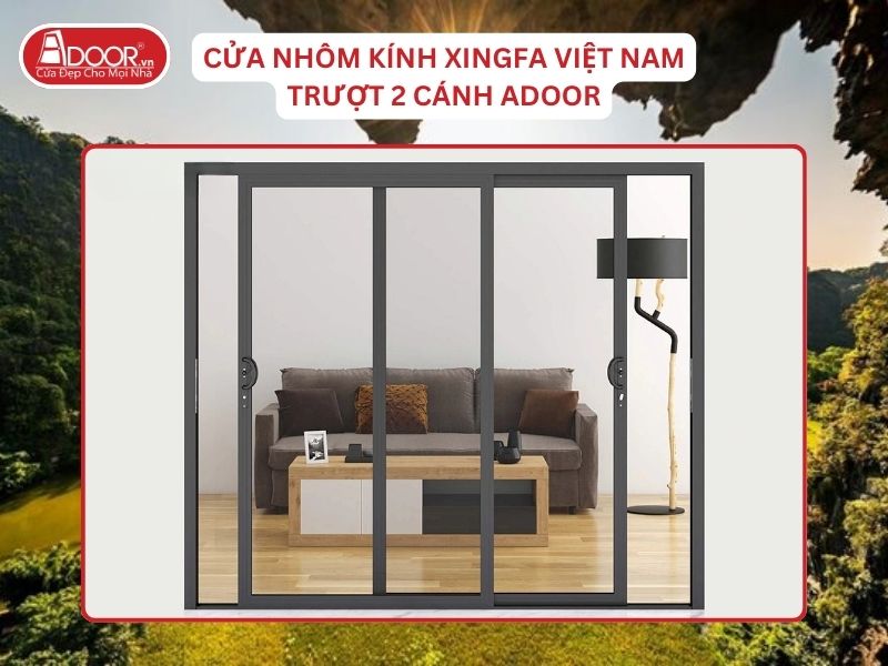 Cửa Mở Trượt 2 Cánh Nhôm Kính Xingfa Tại Hoa Lư Hệ Việt Nam Adoor