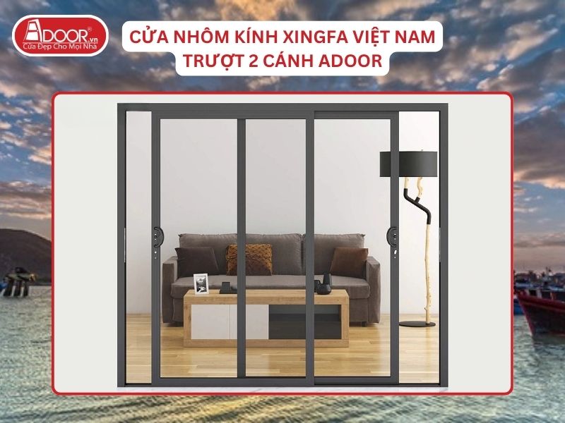 Cửa Mở Trượt 2 Cánh Nhôm Kính Xingfa Tại Ninh Thuận Hệ Việt Nam Adoor Cửa Mở Trượt 2 Cánh Nhôm Kính Xingfa Tại Ninh Thuận Hệ Việt Nam Adoor