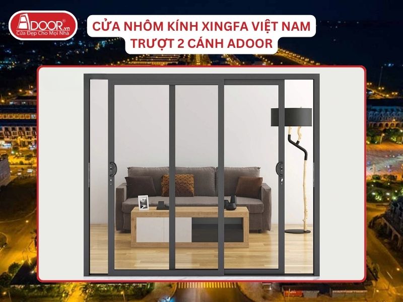 Cửa Mở Trượt 2 Cánh Nhôm Kính Xingfa Tại Rạch Giá Hệ Việt Nam Adoor Cửa Mở Trượt 2 Cánh Nhôm Kính Xingfa Tại Rạch Giá Hệ Việt Nam Adoor