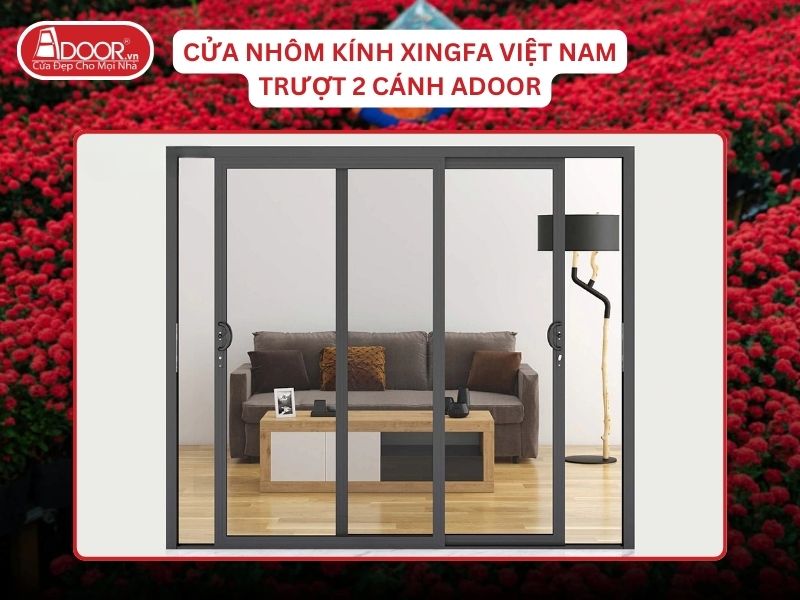 Cửa Mở Trượt 2 Cánh Nhôm Kính Xingfa Tại Sa Đéc Hệ Việt Nam Adoor