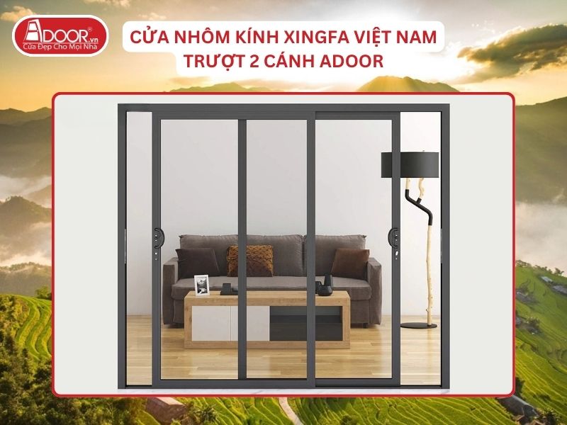 Cửa Mở Trượt 2 Cánh Nhôm Kính Xingfa Tại Tam Điệp Hệ Việt Nam Adoor