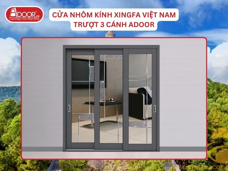 Cửa Mở Trượt 3 Cánh Nhôm Kính Xingfa Tại Bắc Ninh Hệ Việt Nam Adoor Cửa Mở Trượt 3 Cánh Nhôm Kính Xingfa Tại Bắc Ninh Hệ Việt Nam Adoor