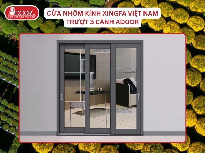 Cửa Mở Trượt 3 Cánh Nhôm Kính Xingfa Tại Bến Tre Hệ Việt Nam Adoor