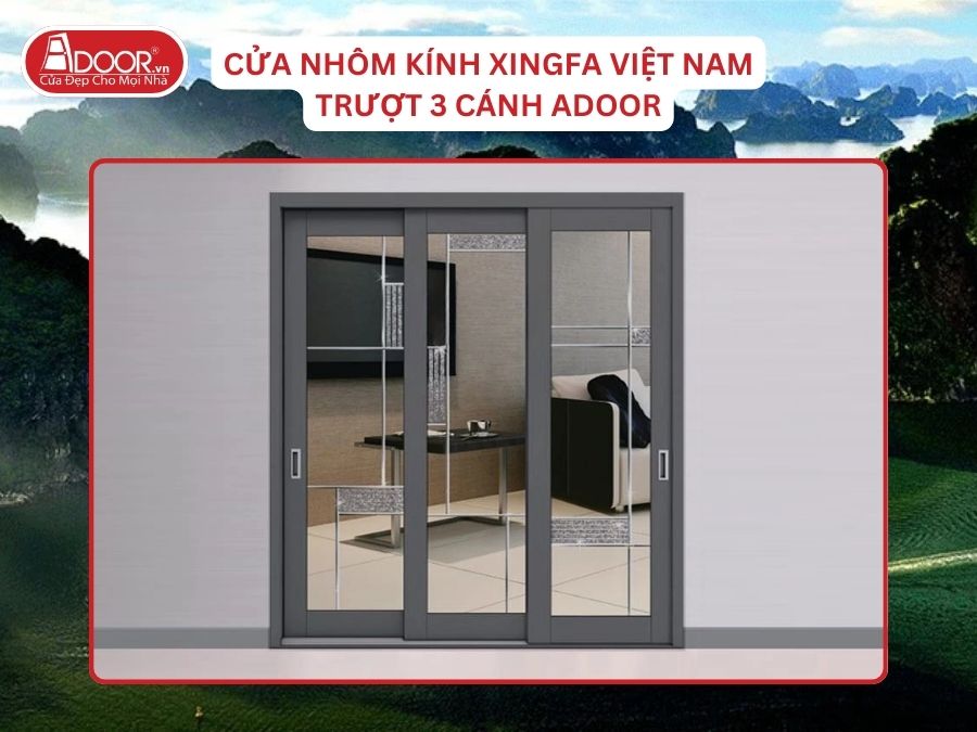 Cửa Mở Trượt 3 Cánh Nhôm Kính Xingfa Tại Hạ Long Hệ Việt Nam Adoor Cửa Mở Trượt 3 Cánh Nhôm Kính Xingfa Tại Hạ Long Hệ Việt Nam Adoor