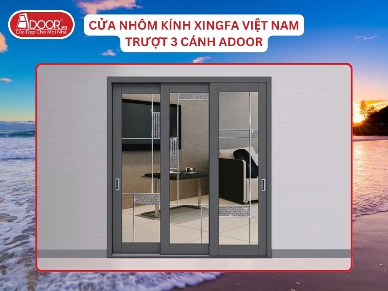 Cửa Mở Trượt 3 Cánh Nhôm Kính Xingfa Tại Sầm Sơn Hệ Việt Nam Adoor Cửa Mở Trượt 3 Cánh Nhôm Kính Xingfa Tại Sầm Sơn Hệ Việt Nam Adoor