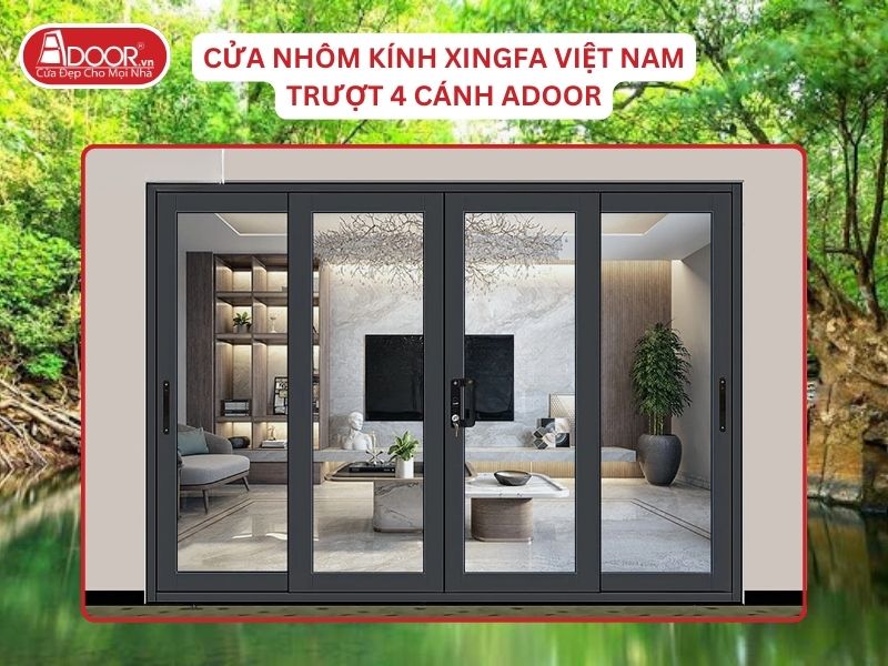 Cửa Mở Trượt 4 Cánh Nhôm Kính Xingfa Tại Đồng Xoài Hệ Việt Nam Adoor Cửa Mở Trượt 4 Cánh Nhôm Kính Xingfa Tại Đồng Xoài Hệ Việt Nam Adoor