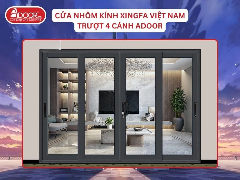 Cửa Mở Trượt 4 Cánh Nhôm Kính Xingfa Tại Tuy Hòa Hệ Việt Nam Adoor Cửa Mở Trượt 4 Cánh Nhôm Kính Xingfa Tại Tuy Hòa Hệ Việt Nam Adoor