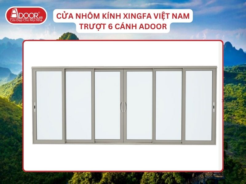 Cửa Mở Trượt 6 Cánh Nhôm Kính Xingfa Tại Hà Nam Hệ Việt Nam Adoor