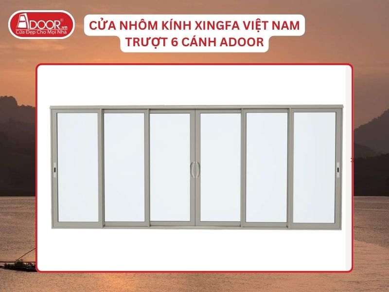 Cửa Mở Trượt 6 Cánh Nhôm Kính Xingfa Tại Hòa Bình Hệ Việt Nam Adoor