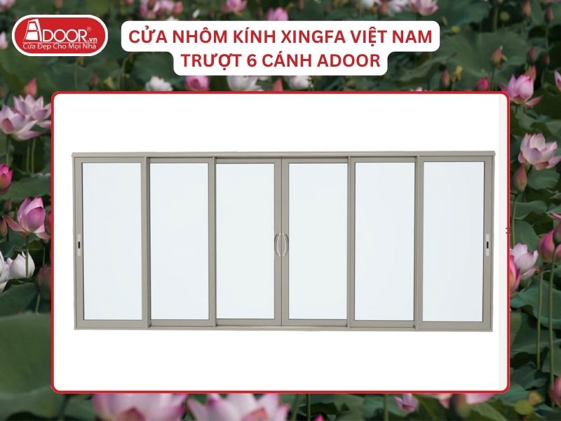 Cửa Mở Trượt 6 Cánh Nhôm Kính Xingfa Tại Thái Bình Hệ Việt Nam Adoor