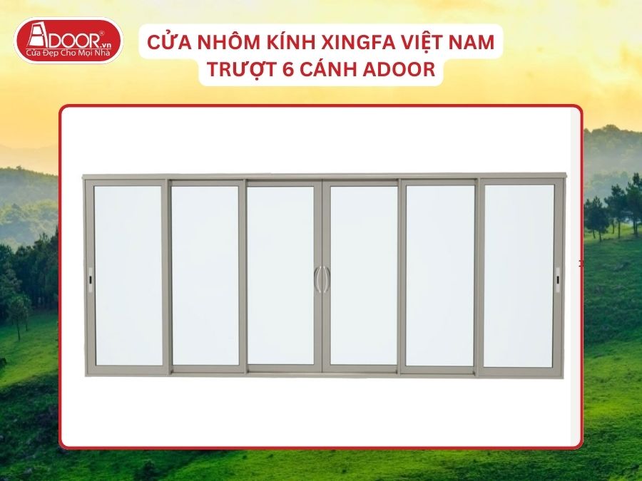 Cửa Mở Trượt 6 Cánh Nhôm Kính Xingfa Tại Uông Bí Hệ Việt Nam Adoor Cửa Mở Trượt 6 Cánh Nhôm Kính Xingfa Tại Uông Bí Hệ Việt Nam Adoor