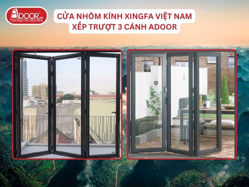 Cửa Mở Xếp Trượt 3 Cánh Nhôm Kính Xingfa Tại Cao Bằng Hệ Việt Nam Adoor Cửa Mở Xếp Trượt 3 Cánh Nhôm Kính Xingfa Tại Cao Bằng Hệ Việt Nam Adoor