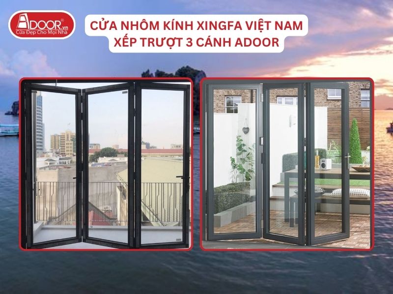 Cửa Mở Xếp Trượt 3 Cánh Nhôm Kính Xingfa Tại Hà Tiên Hệ Việt Nam Adoor Cửa Mở Xếp Trượt 3 Cánh Nhôm Kính Xingfa Tại Hà Tiên Hệ Việt Nam Adoor