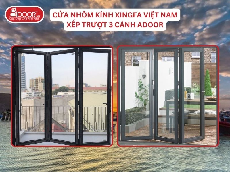 Cửa Mở Xếp Trượt 3 Cánh Nhôm Kính Xingfa Tại Ninh Thuận Hệ Việt Nam Adoor Cửa Mở Xếp Trượt 3 Cánh Nhôm Kính Xingfa Tại Ninh Thuận Hệ Việt Nam Adoor