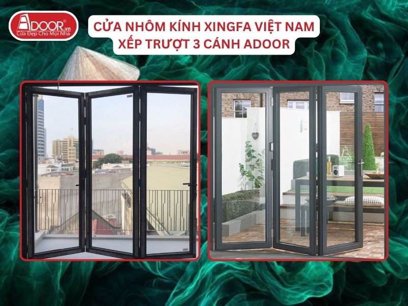 Cửa Mở Xếp Trượt 3 Cánh Nhôm Kính Xingfa Tại Phan Rang Hệ Việt Nam Adoor Cửa Mở Xếp Trượt 3 Cánh Nhôm Kính Xingfa Tại Phan Rang Hệ Việt Nam Adoor