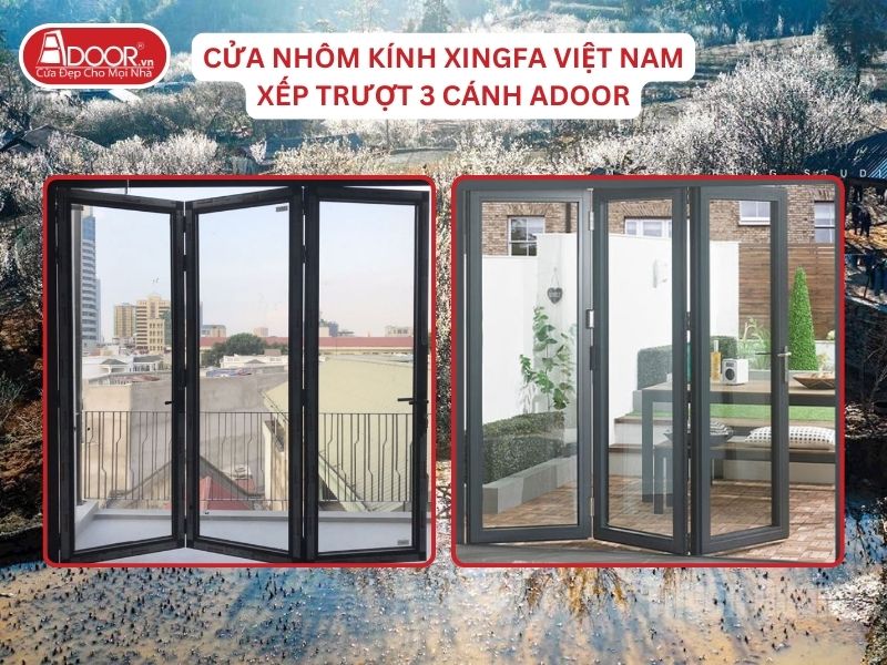 Cửa Mở Xếp Trượt 3 Cánh Nhôm Kính Xingfa Tại Tuyên Quang Hệ Việt Nam Adoor Cửa Mở Xếp Trượt 3 Cánh Nhôm Kính Xingfa Tại Tuyên Quang Hệ Việt Nam Adoor