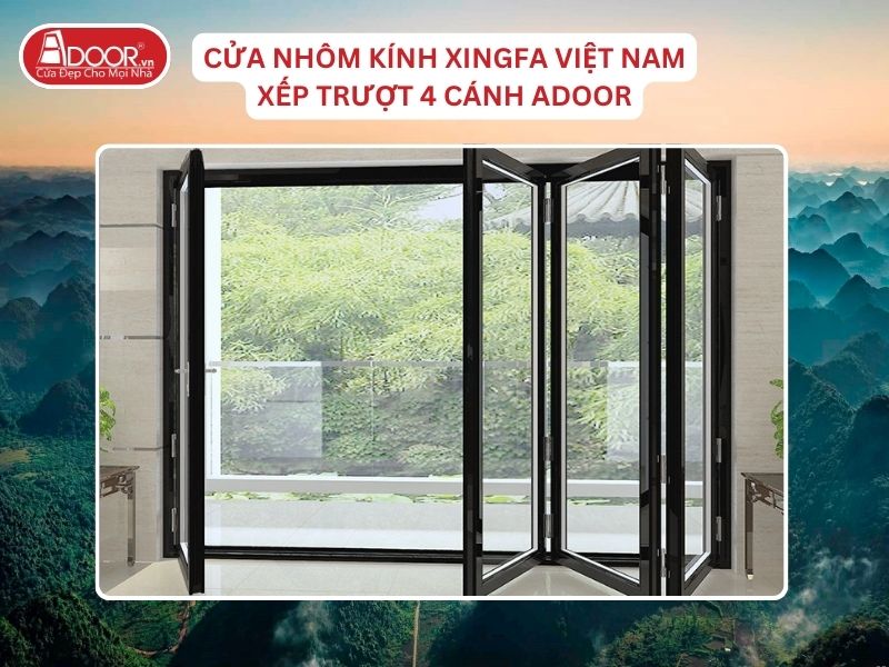 Cửa Mở Xếp Trượt 4 Cánh Nhôm Kính Xingfa Tại Cao Bằng Hệ Việt Nam Adoor Cửa Mở Xếp Trượt 4 Cánh Nhôm Kính Xingfa Tại Cao Bằng Hệ Việt Nam Adoor