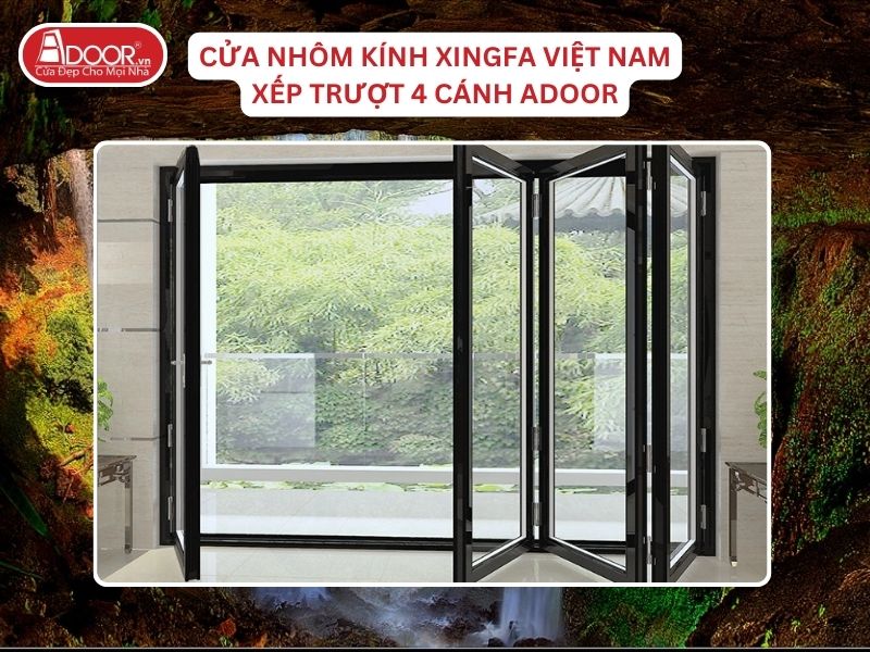 Cửa Mở Xếp Trượt 4 Cánh Nhôm Kính Xingfa Tại Gia Nghĩa Hệ Việt Nam Adoor Cửa Mở Xếp Trượt 4 Cánh Nhôm Kính Xingfa Tại Gia Nghĩa Hệ Việt Nam Adoor