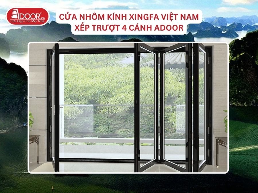 Cửa Mở Xếp Trượt 4 Cánh Nhôm Kính Xingfa Tại Hạ Long Hệ Việt Nam Adoor Cửa Mở Xếp Trượt 4 Cánh Nhôm Kính Xingfa Tại Hạ Long Hệ Việt Nam Adoor