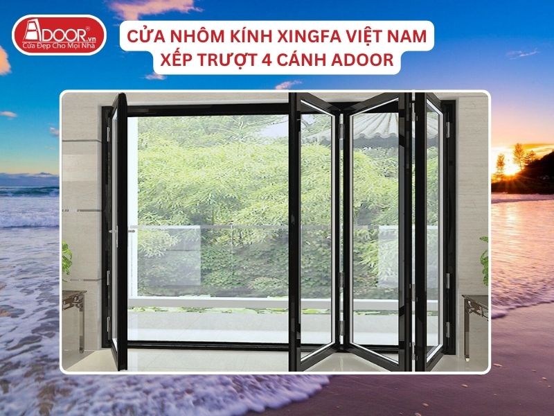Cửa Mở Xếp Trượt 4 Cánh Nhôm Kính Xingfa Tại Sầm Sơn Hệ Việt Nam Adoor Cửa Mở Xếp Trượt 4 Cánh Nhôm Kính Xingfa Tại Sầm Sơn Hệ Việt Nam Adoor