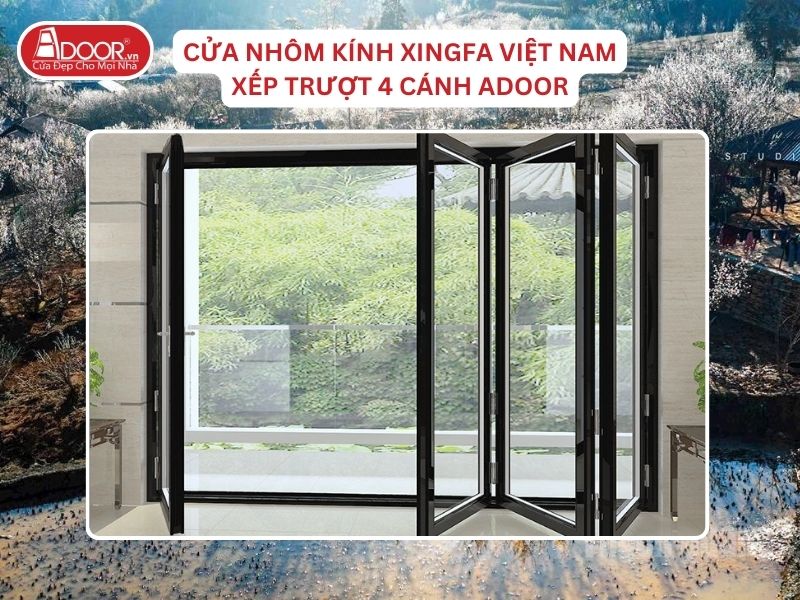 Cửa Mở Xếp Trượt 4 Cánh Nhôm Kính Xingfa Tại Tuyên Quang Hệ Việt Nam Adoor Cửa Mở Xếp Trượt 4 Cánh Nhôm Kính Xingfa Tại Tuyên Quang Hệ Việt Nam Adoor