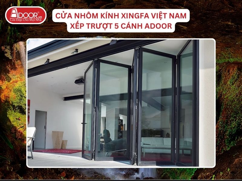 Cửa Mở Xếp Trượt 5 Cánh Nhôm Kính Xingfa Tại Gia Nghĩa Hệ Việt Nam Adoor Cửa Mở Xếp Trượt 5 Cánh Nhôm Kính Xingfa Tại Gia Nghĩa Hệ Việt Nam Adoor