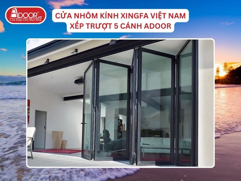 Cửa Mở Xếp Trượt 5 Cánh Nhôm Kính Xingfa Tại Sầm Sơn Hệ Việt Nam Adoor Cửa Mở Xếp Trượt 5 Cánh Nhôm Kính Xingfa Tại Sầm Sơn Hệ Việt Nam Adoor