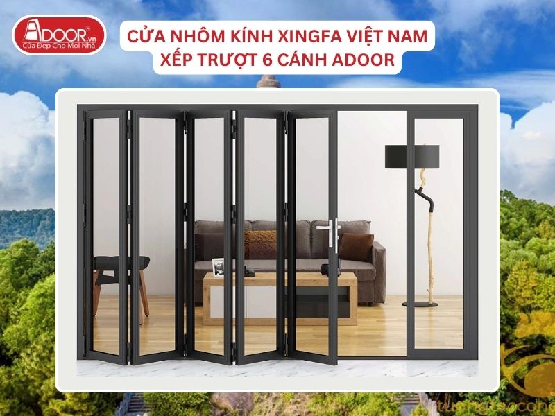 Cửa Mở Xếp Trượt 6 Cánh Nhôm Kính Xingfa Tại Bắc Ninh Hệ Việt Nam Adoor Cửa Mở Xếp Trượt 6 Cánh Nhôm Kính Xingfa Tại Bắc Ninh Hệ Việt Nam Adoor