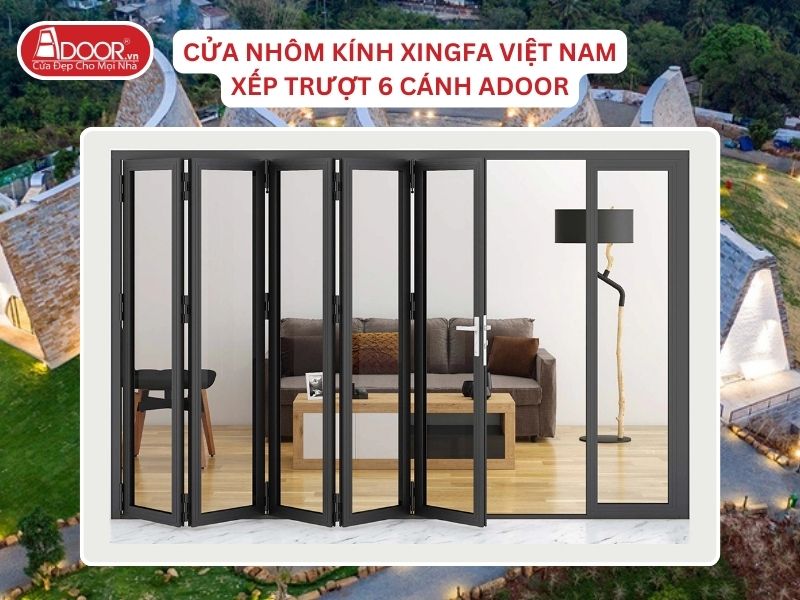 Cửa Mở Xếp Trượt 6 Cánh Nhôm Kính Xingfa Tại Buôn Ma Thuột Hệ Việt Nam Adoor Cửa Mở Xếp Trượt 6 Cánh Nhôm Kính Xingfa Tại Buôn Ma Thuột Hệ Việt Nam Adoor