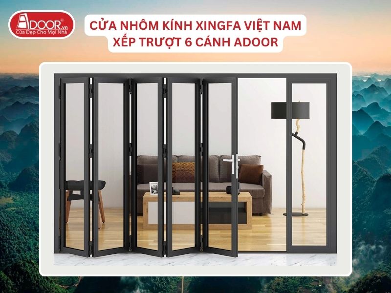 Cửa Mở Xếp Trượt 6 Cánh Nhôm Kính Xingfa Tại Cao Bằng Hệ Việt Nam Adoor Cửa Mở Xếp Trượt 6 Cánh Nhôm Kính Xingfa Tại Cao Bằng Hệ Việt Nam Adoor
