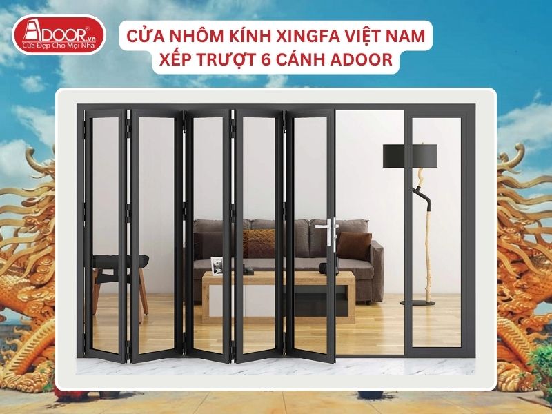 Cửa Mở Xếp Trượt 6 Cánh Nhôm Kính Xingfa Tại Dĩ An Hệ Việt Nam Adoor Cửa Mở Xếp Trượt 6 Cánh Nhôm Kính Xingfa Tại Dĩ An Hệ Việt Nam Adoor