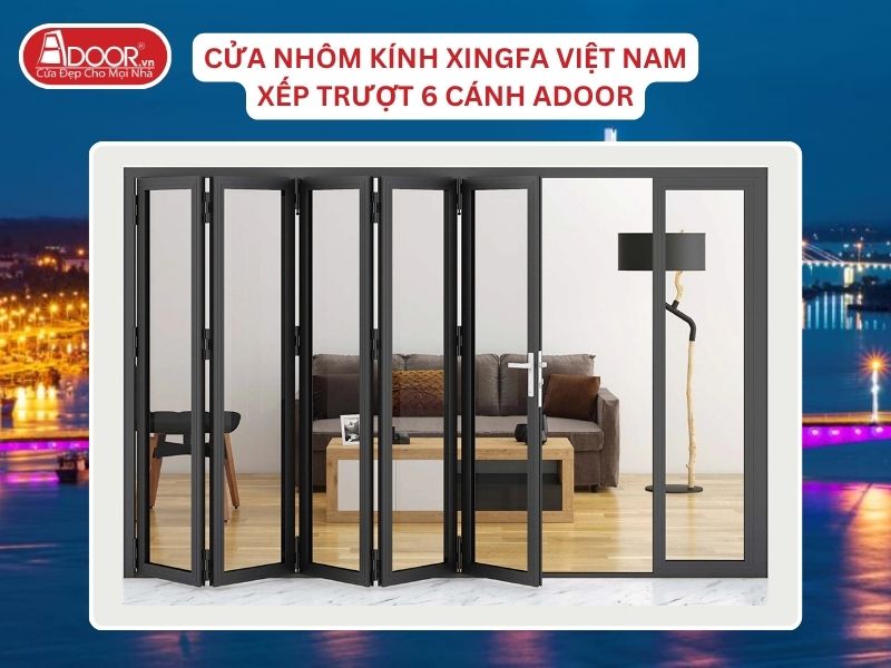 Cửa Mở Xếp Trượt 6 Cánh Nhôm Kính Xingfa Tại Đồng Hới Hệ Việt Nam Adoor Cửa Mở Xếp Trượt 6 Cánh Nhôm Kính Xingfa Tại Đồng Hới Hệ Việt Nam Adoor
