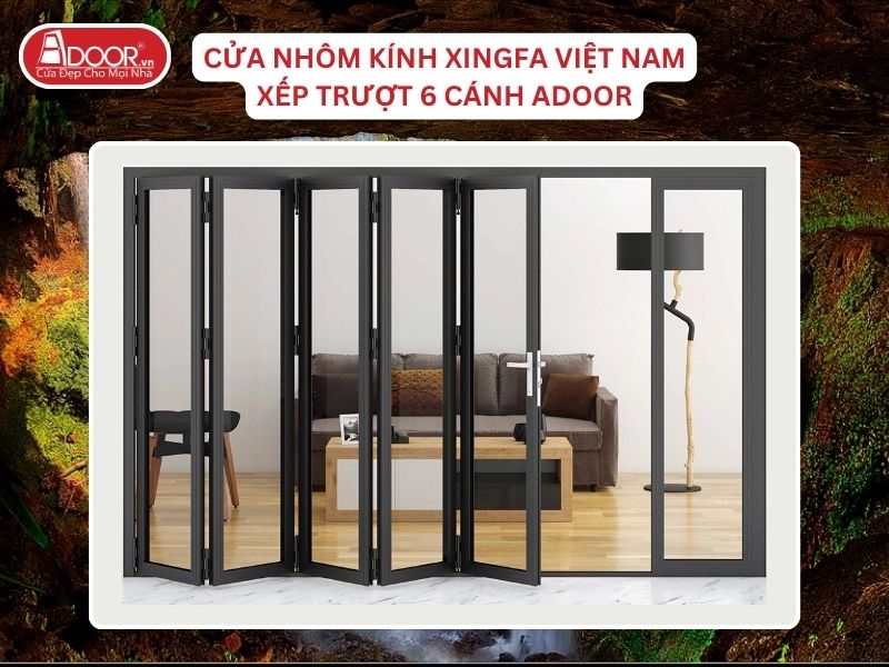 Cửa Mở Xếp Trượt 6 Cánh Nhôm Kính Xingfa Tại Gia Nghĩa Hệ Việt Nam Adoor Cửa Mở Xếp Trượt 6 Cánh Nhôm Kính Xingfa Tại Gia Nghĩa Hệ Việt Nam Adoor