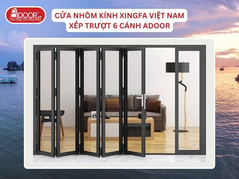 Cửa Mở Xếp Trượt 6 Cánh Nhôm Kính Xingfa Tại Hà Tiên Hệ Việt Nam Adoor Cửa Mở Xếp Trượt 6 Cánh Nhôm Kính Xingfa Tại Hà Tiên Hệ Việt Nam Adoor