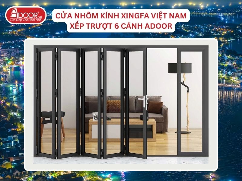 Cửa Mở Xếp Trượt 6 Cánh Nhôm Kính Xingfa Tại Hội An Hệ Việt Nam Adoor Cửa Mở Xếp Trượt 6 Cánh Nhôm Kính Xingfa Tại Hội An Hệ Việt Nam Adoor