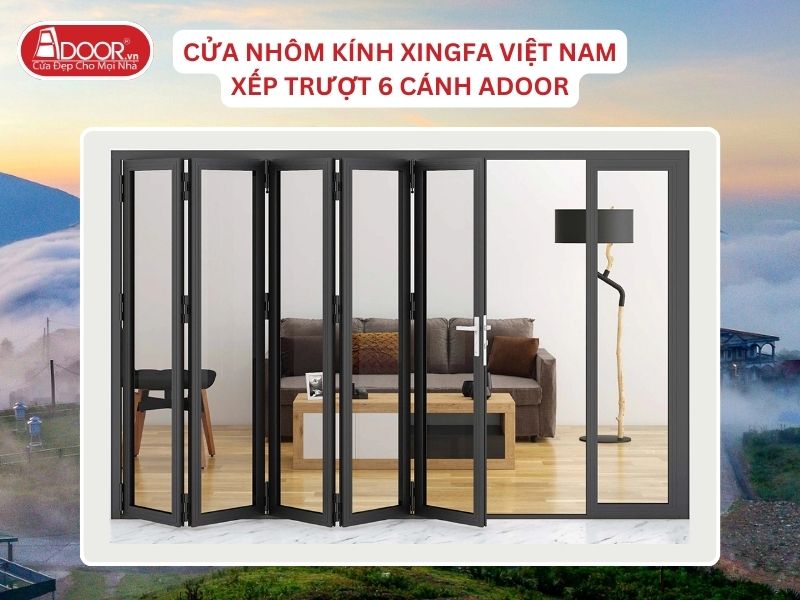 Cửa Mở Xếp Trượt 6 Cánh Nhôm Kính Xingfa Tại Lạng Sơn Hệ Việt Nam Adoor Cửa Mở Xếp Trượt 6 Cánh Nhôm Kính Xingfa Tại Lạng Sơn Hệ Việt Nam Adoor