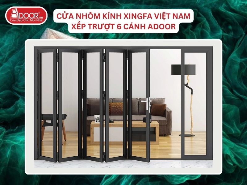 Cửa Mở Xếp Trượt 6 Cánh Nhôm Kính Xingfa Tại Phan Rang Hệ Việt Nam Adoor Cửa Mở Xếp Trượt 6 Cánh Nhôm Kính Xingfa Tại Phan Rang Hệ Việt Nam Adoor