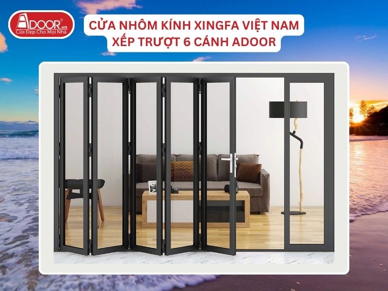 Cửa Mở Xếp Trượt 6 Cánh Nhôm Kính Xingfa Tại Sầm Sơn Hệ Việt Nam Adoor Cửa Mở Xếp Trượt 6 Cánh Nhôm Kính Xingfa Tại Sầm Sơn Hệ Việt Nam Adoor