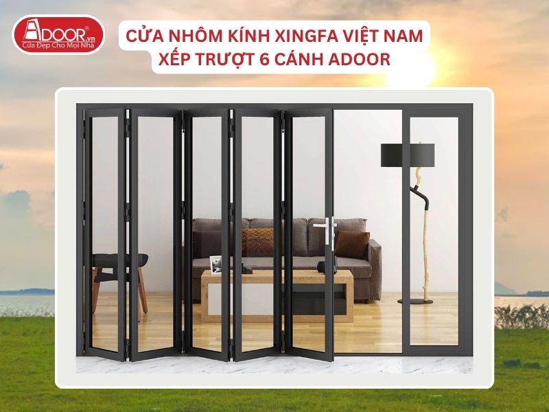 Cửa Mở Xếp Trượt 6 Cánh Nhôm Kính Xingfa Tại Tân Uyên Hệ Việt Nam Adoor Cửa Mở Xếp Trượt 6 Cánh Nhôm Kính Xingfa Tại Tân Uyên Hệ Việt Nam Adoor