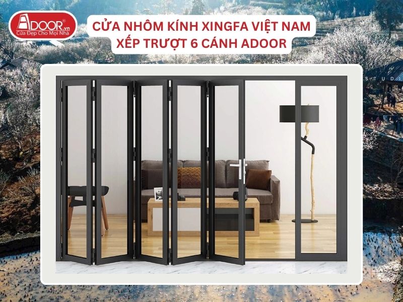 Cửa Mở Xếp Trượt 6 Cánh Nhôm Kính Xingfa Tại Tuyên Quang Hệ Việt Nam Adoor Cửa Mở Xếp Trượt 6 Cánh Nhôm Kính Xingfa Tại Tuyên Quang Hệ Việt Nam Adoor