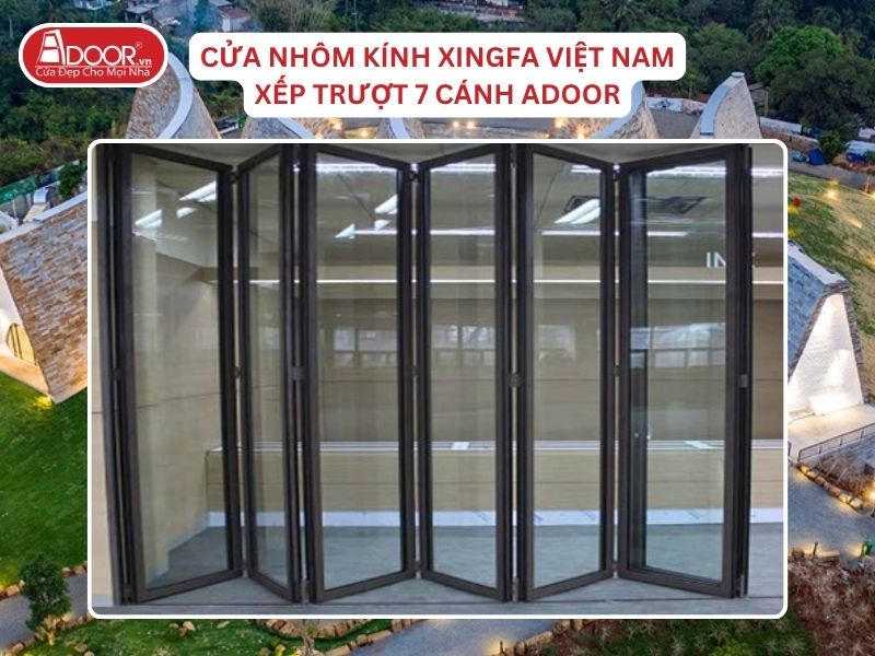 Cửa Mở Xếp Trượt 7 Cánh Nhôm Kính Xingfa Tại Buôn Ma Thuột Hệ Việt Nam Adoor Cửa Mở Xếp Trượt 7 Cánh Nhôm Kính Xingfa Tại Buôn Ma Thuột Hệ Việt Nam Adoor