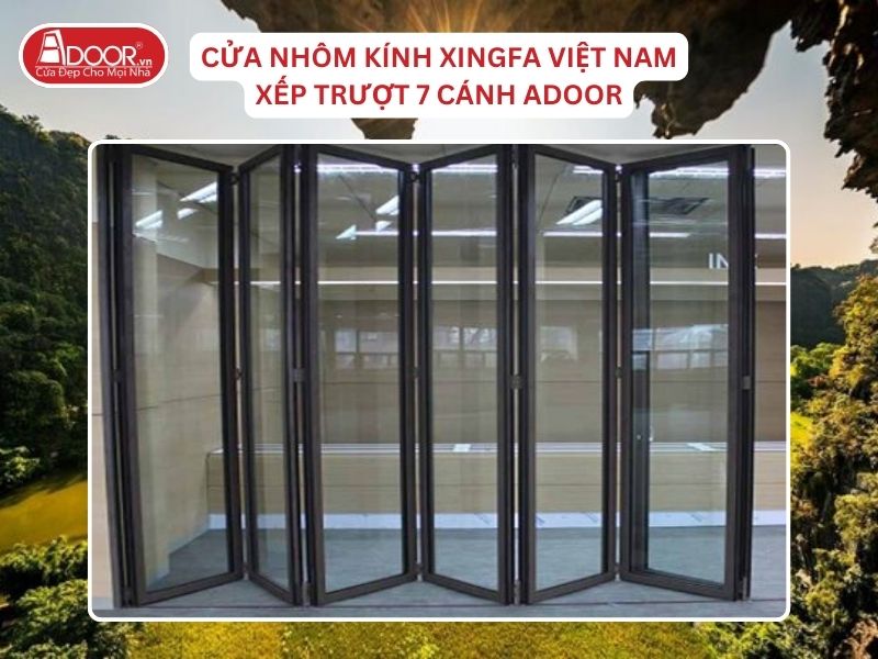 Cửa Mở Xếp Trượt 7 Cánh Nhôm Kính Xingfa Tại Hoa Lư Hệ Việt Nam Adoor